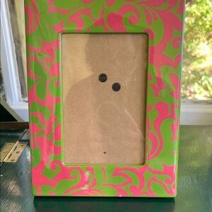 Vibrant Pink and Green Picture Frame
